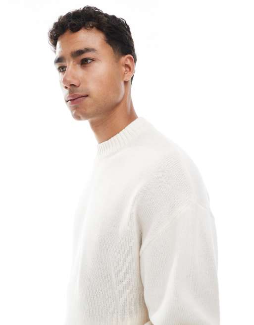 Jack & Jones - Oversized trui in crème, 4 van 5
