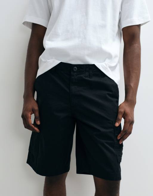 Jack & Jones - Pack de 2 pantalones cortos de color beis y negro cargo, 4 de 5
