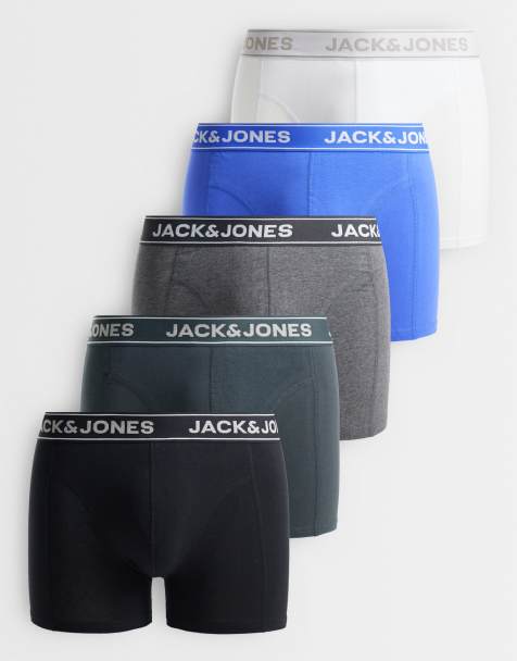 Jack & Jones pack de 5 calzoncillos en negro, azul y gris - view 1
