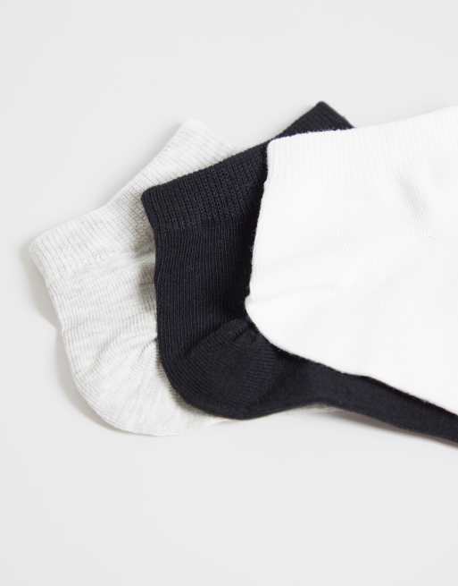 Jack & Jones - Pack de 7 pares de calcetines tobilleros de color negro, blanco y gris, 3 de 3