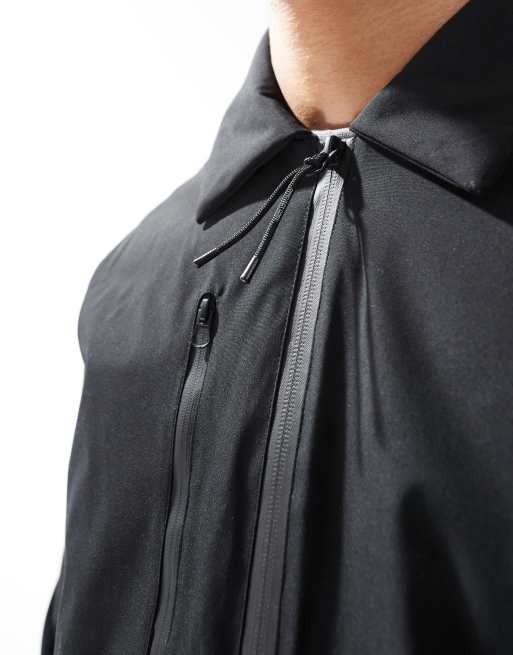 Jack & Jones padded coach jacket with zipper in black | ASOS