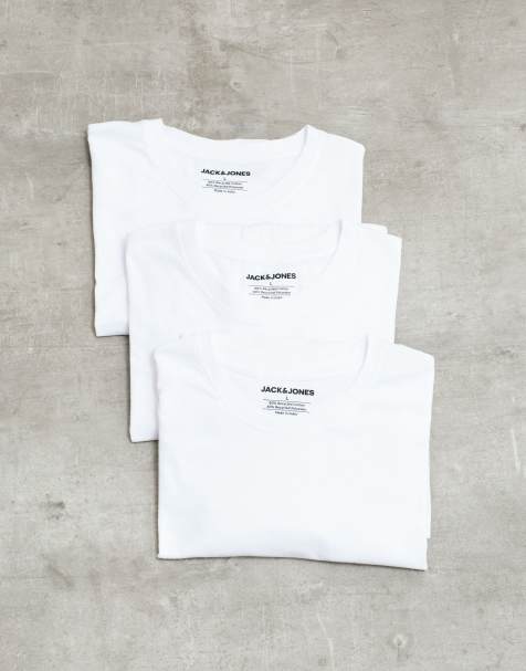 Jack & Jones pakke med 3 basic T-shirts i hvid - view 1