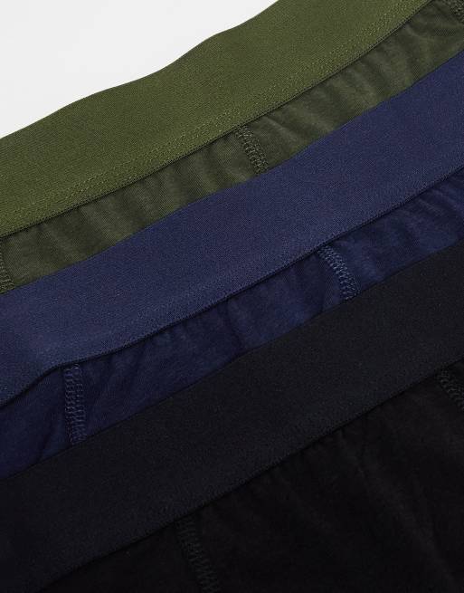 Jack & Jones - Pakke med 3 par boksershorts i bambus i kakigrøn og sort, 4 af 4