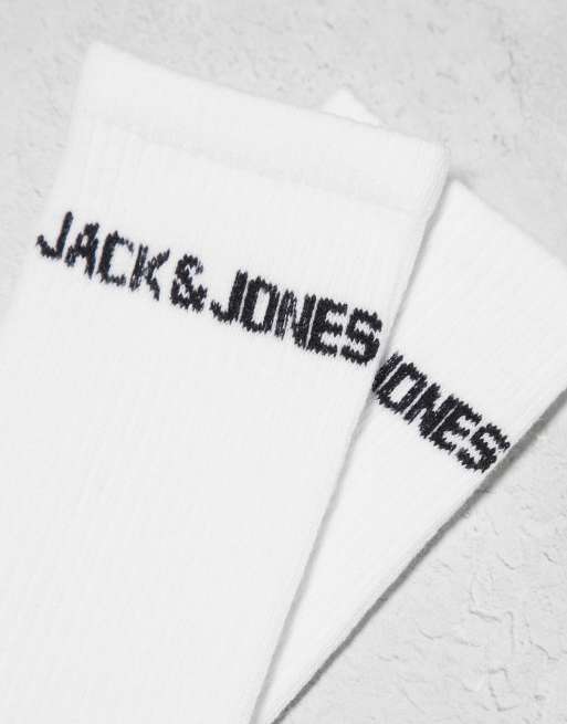 Jack & Jones - Pakke med 3 par hvide tennissokker med logo, 2 af 4