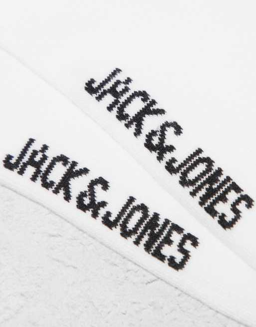 Jack & Jones - Pakke med 3 par hvide tennissokker med logo, 4 af 4