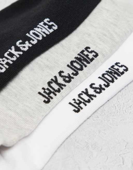 Jack & Jones - Pakke med 3 par sportssokker i hvid/multifarve, 3 af 3