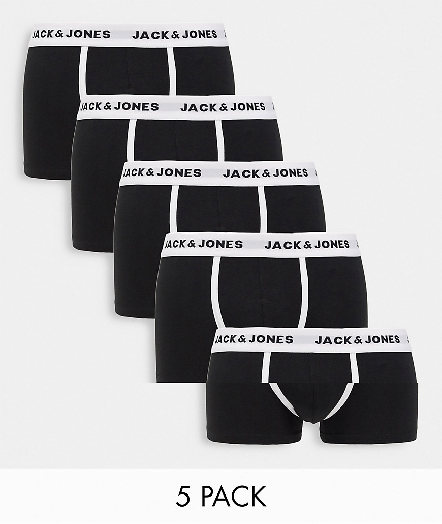 Jack & Jones - Pakke med 5 par boksershorts i sort og hvid