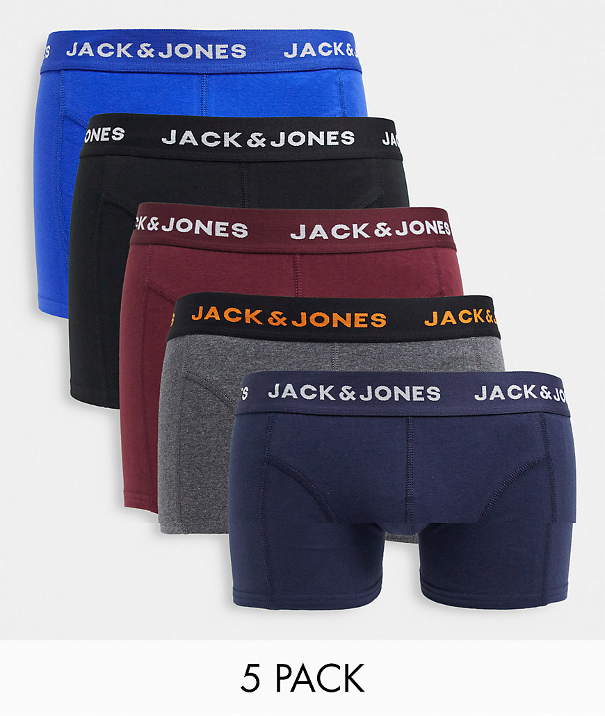 Jack & Jones - Pakke med 5 par boksershorts med toilettaske-Sort
