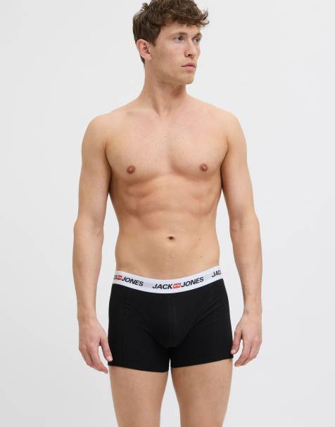 Jack & Jones - Pakke med 7 par boksershorts i sort med kontrastlinning - view 1