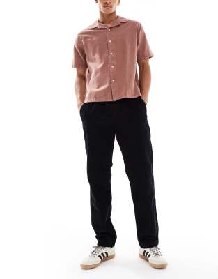 Jack & Jones - Pantalon ample en velours côtelé à cordon de serrage - Noir - view 1
