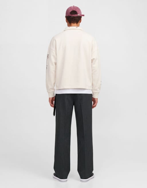 Jack & Jones pantalon coupe ample gris foncé chiné, 2 de 7