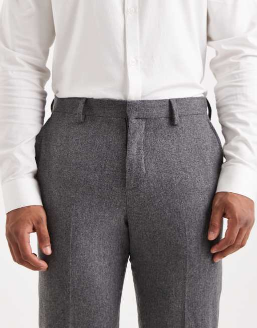 Jack & Jones - Pantalon de costume décontracté en laine de qualité supérieure - Gris, 4 de 5