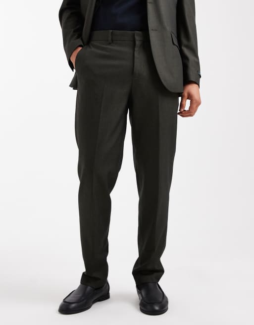 Jack & Jones - Pantalon de costume standard en laine mélangée - Vert foncé, 2 de 5