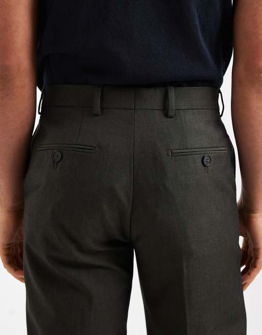 Jack & Jones - Pantalon de costume standard en laine mélangée - Vert foncé, 4 de 5