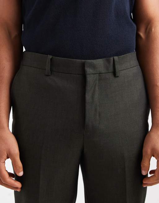Jack & Jones - Pantalon de costume standard en laine mélangée - Vert foncé, 5 de 5