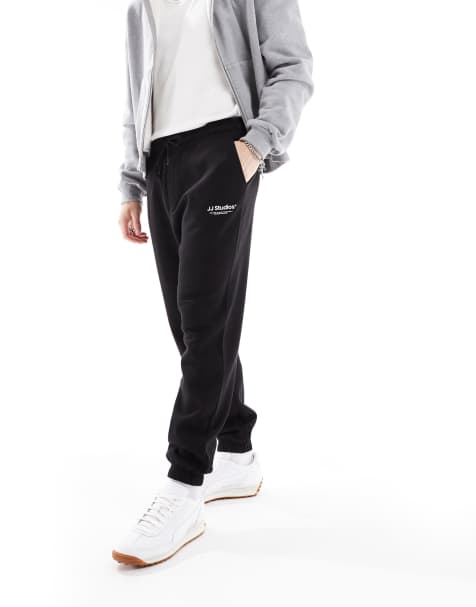 Jack & Jones - Pantalon de jogging coupe ample avec logo - Noir - view 1