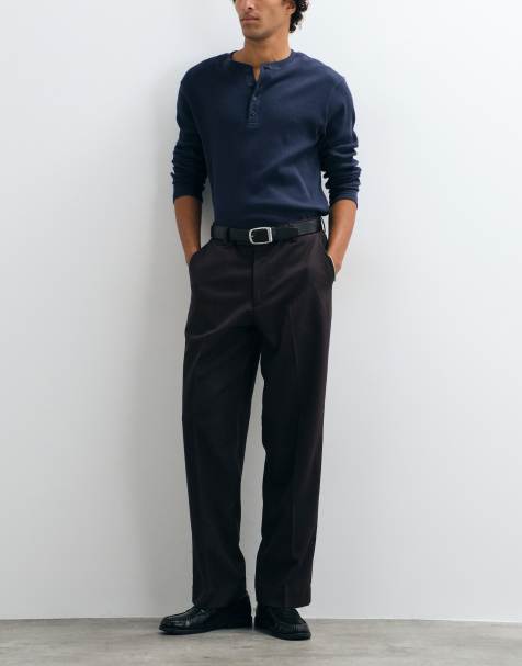 Jack & Jones pantalon droit ajusté marron foncé - view 1