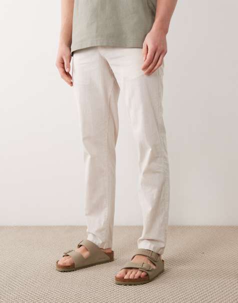 Jack & Jones - Pantalon en lin mélangé - Beige - view 1