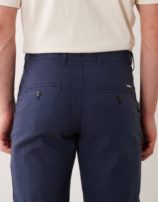 Jack & Jones - Pantalon en lin mélangé - Bleu marine, 4 de 5