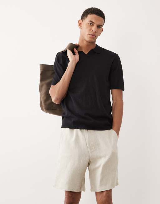 Jack & Jones - Pantaloncini ampi beige con coulisse in misto lino, 2 di 5