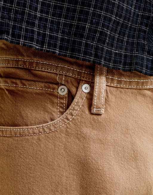 Jack & Jones - Pantaloncini ampi color occhio di tigre, 4 di 5