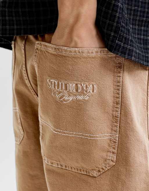 Jack & Jones - Pantaloncini ampi color occhio di tigre, 5 di 5