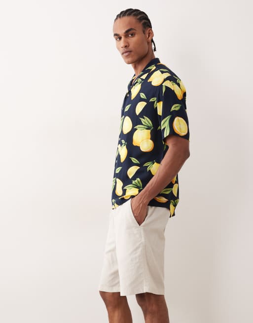Jack & Jones - Pantaloncini beige con coulisse in misto lino, 3 di 5