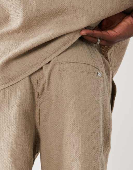 Jack & Jones - Pantaloncini beige testurizzati in coordinato, 5 di 5