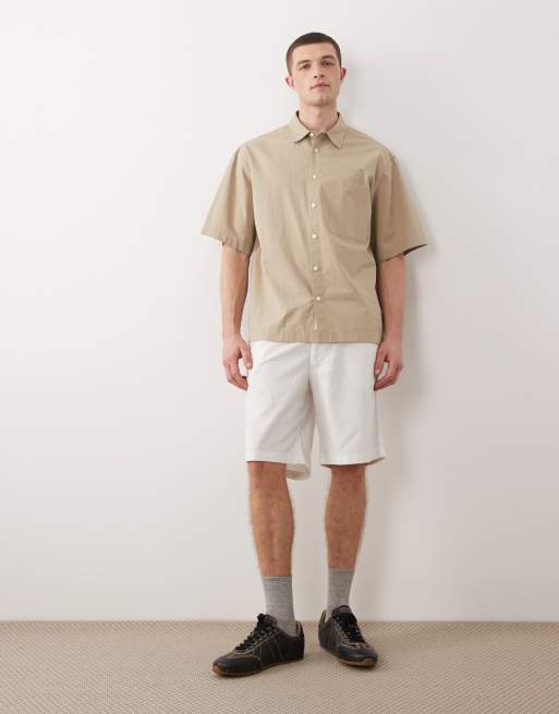 Jack & Jones - Pantaloncini bianchi in misto lino con coulisse, 2 di 5