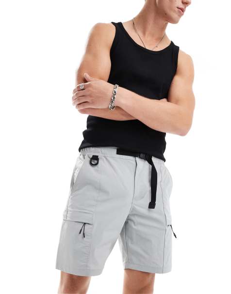 Jack & Jones - Pantaloncini cargo tecnici grigio chiaro - view 1