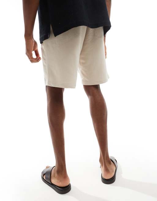 Jack & Jones - Pantaloncini della tuta ampi color panna, 5 di 5