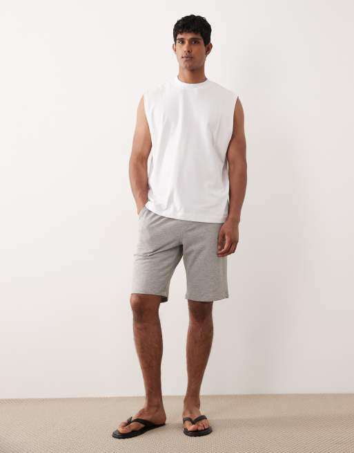 Jack & Jones - Pantaloncini della tuta grigio chiaro con logo, 2 di 5