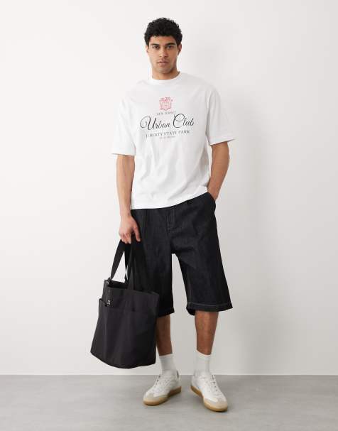 Jack & Jones - Pantaloncini di jeans a pieghe lavaggio scuro - view 1