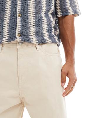 Jack & Jones - Pantaloncini di jeans skater beige