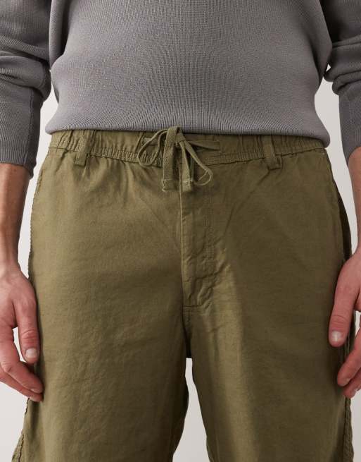 Jack & Jones - Pantaloncini in misto lino verdi con coulisse, 5 di 5