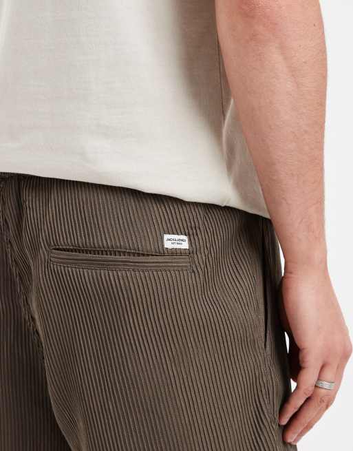 Jack & Jones - Pantaloncini plissé marrone chiaro, 5 di 5