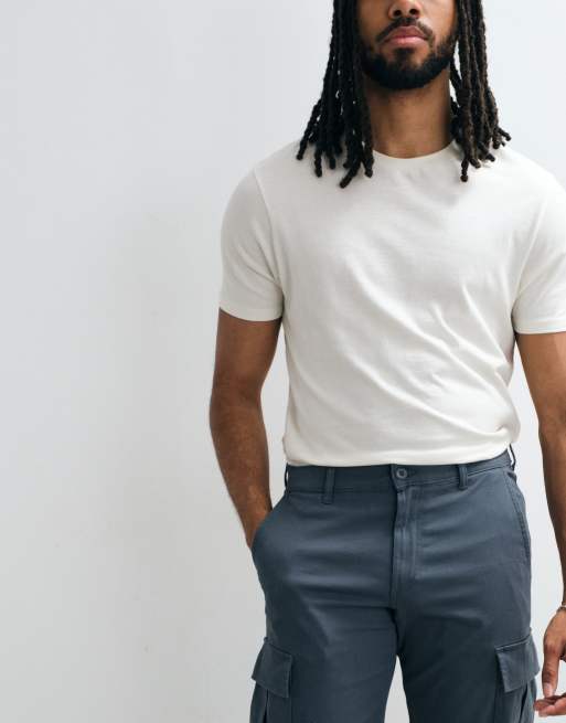 Jack & Jones - Pantalones cargo grises de corte recto, 4 de 5