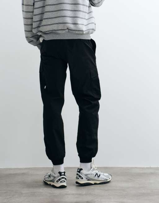 Jack & Jones pantalones cargo tech con puños en negro, 5 de 5