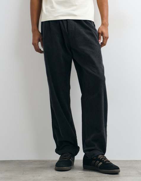 Jack & Jones pantalones de pana con cordón en negro - view 1