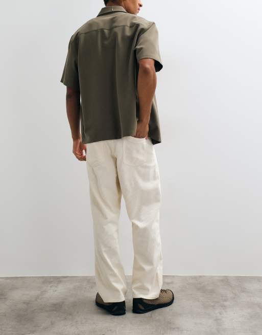 Jack & Jones pantalones de pana holgados Alex en blanco roto, 3 de 5