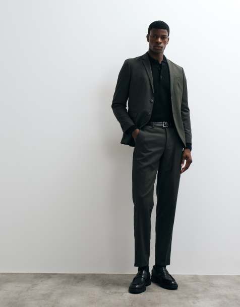 Jack & Jones - pantalones de traje super slim fit en verde oscuro - view 1