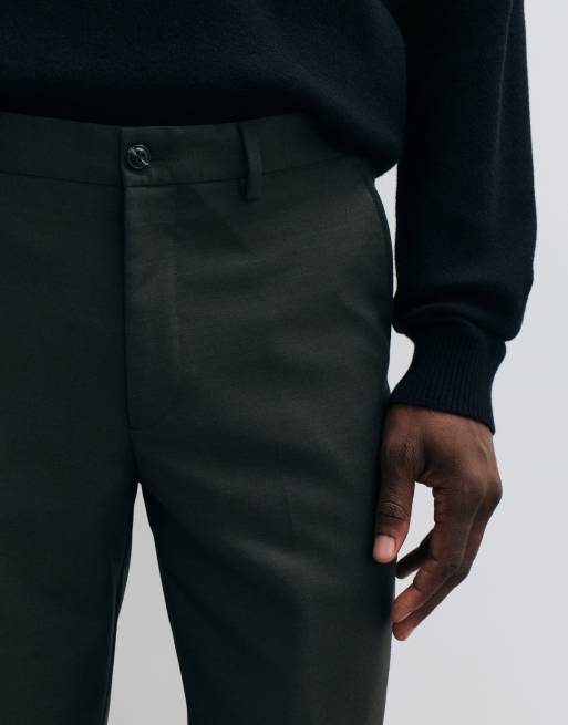 Jack & Jones pantalones de traje superentallados en verde oscuro, 3 de 5