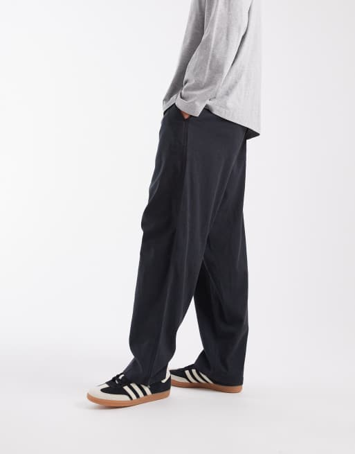 Jack & Jones - Pantalones de vestir negros de mezcla de lino, 2 de 5