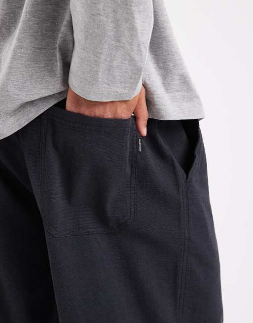 Jack & Jones - Pantalones de vestir negros de mezcla de lino, 5 de 5