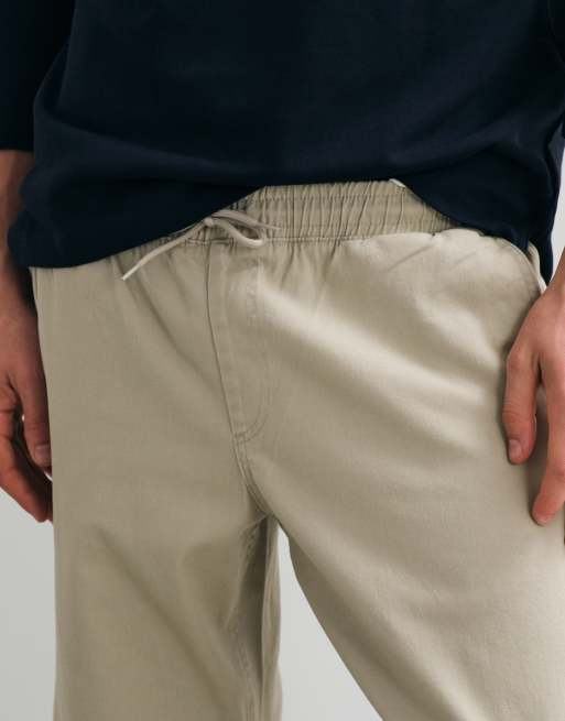 Jack & Jones - pantalones rectos con cordón ajustable en beige, 4 de 5