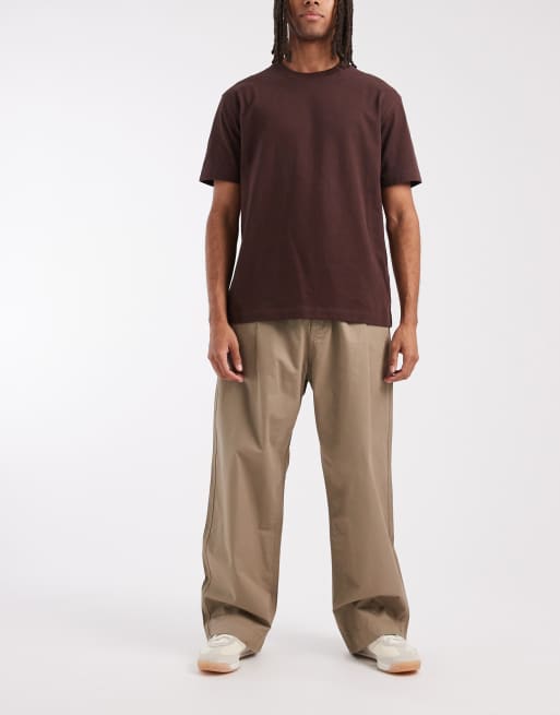 Jack & Jones - Pantaloni a fondo ampio beige con pieghe sul davanti, 2 di 5