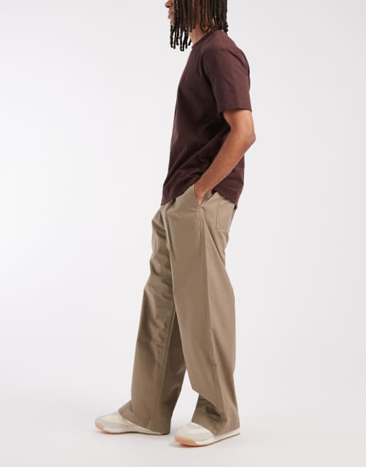 Jack & Jones - Pantaloni a fondo ampio beige con pieghe sul davanti, 3 di 5