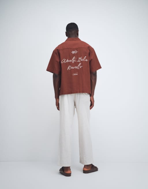 Jack & Jones - Pantaloni ampi in misto lino beige con coulisse, 5 di 7