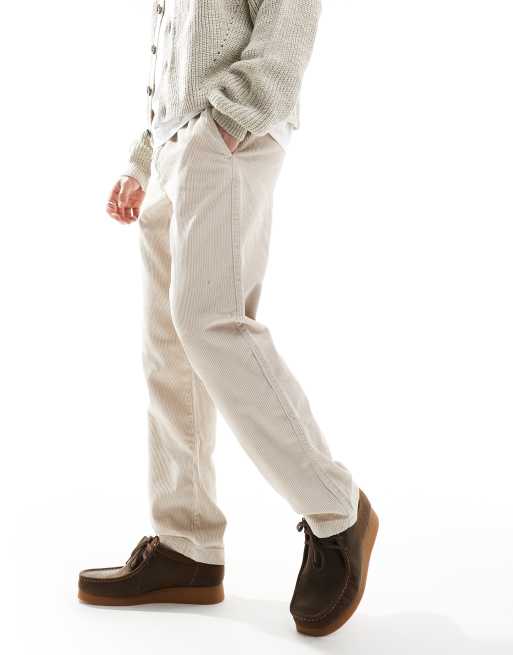 Jack & Jones - Pantaloni beige chiaro ampi in velluto a coste con coulisse, 3 di 5