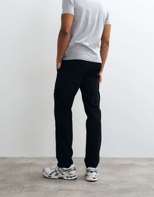 Jack & Jones - Pantaloni cargo dritti neri, 3 di 5